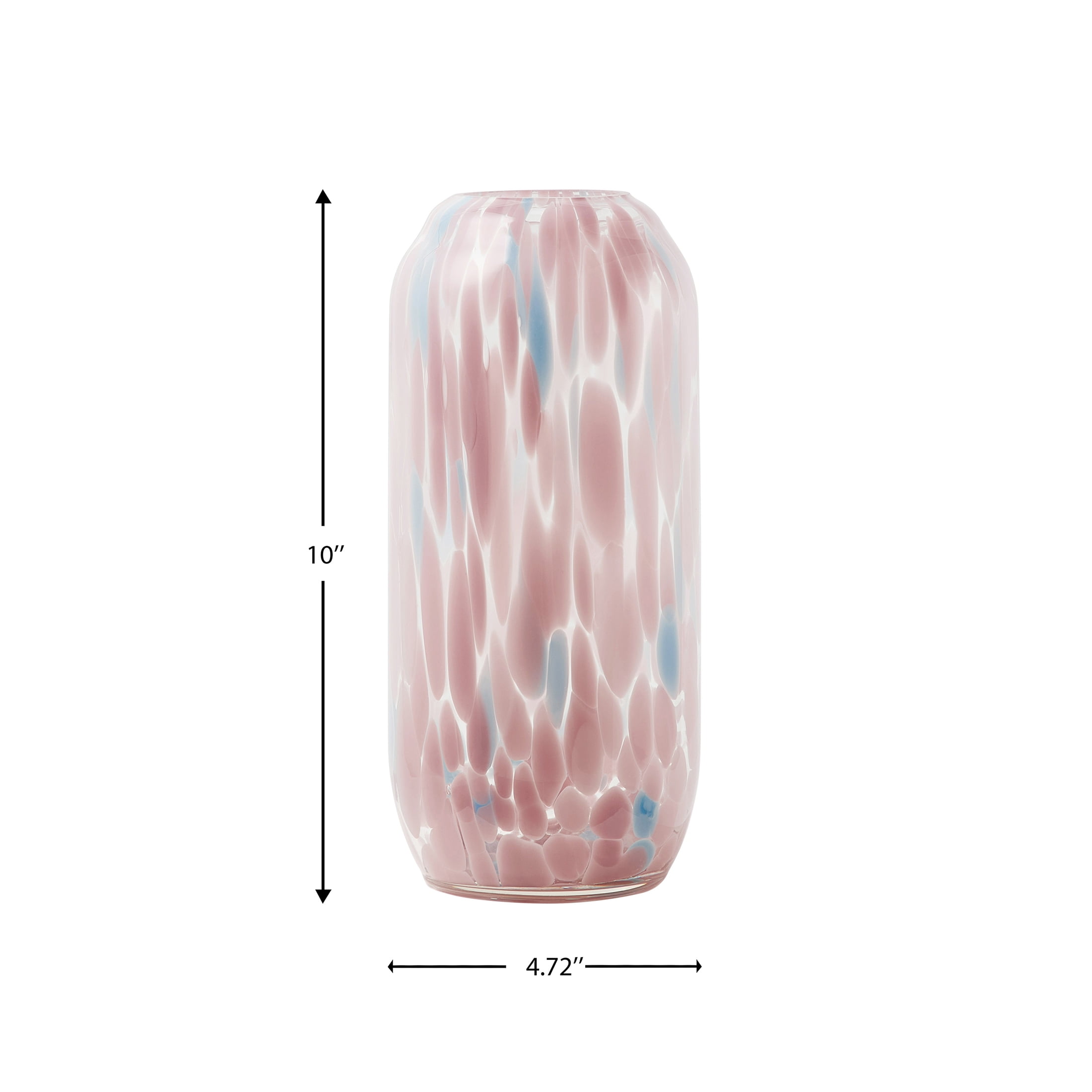 Home Decor Collection 10'' Multicolor Painted Glass Cylinder Vase