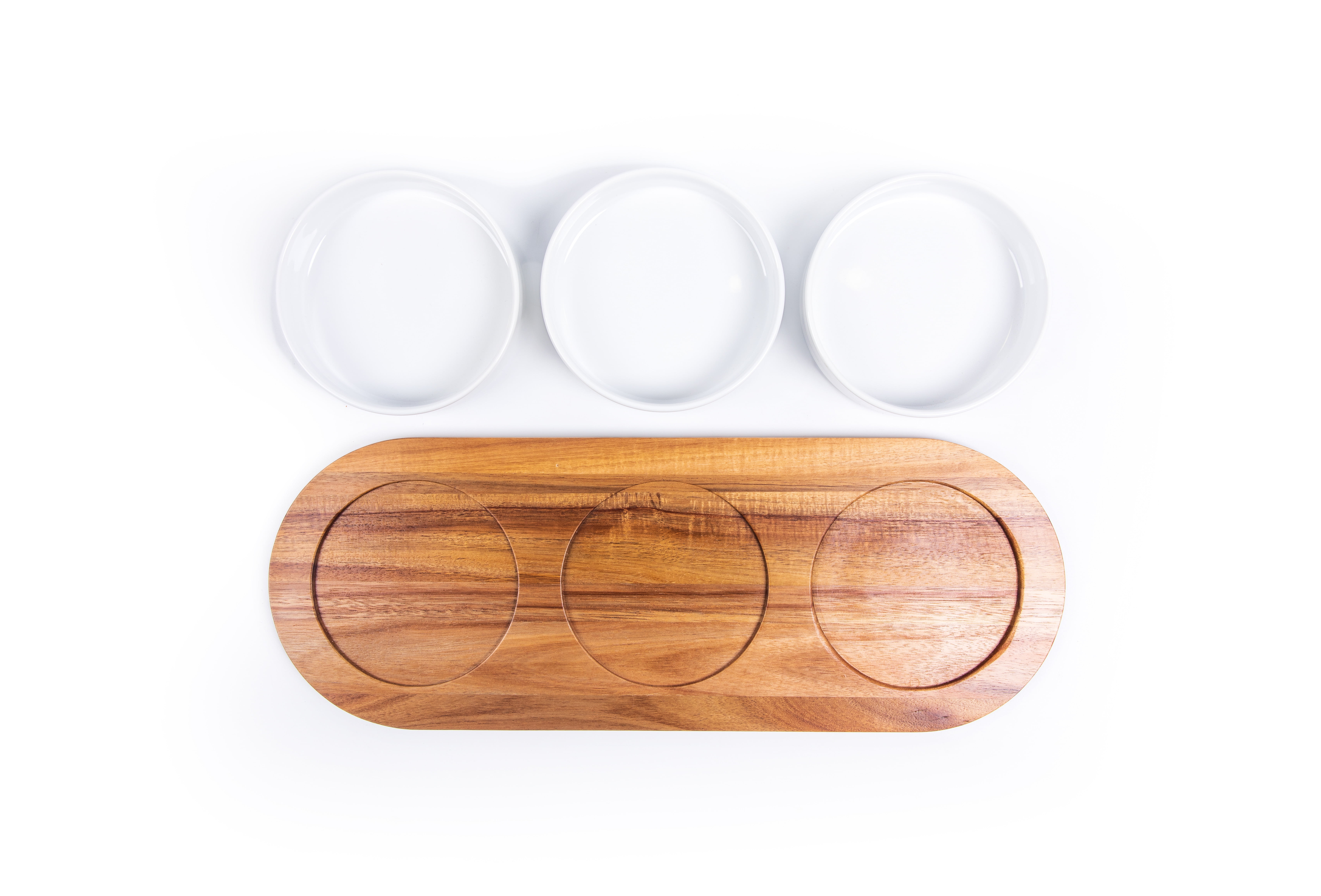 Acacia wood tray and seasoning stone bowl, 19.69x7.28x2.17 inches, 3.96 pounds